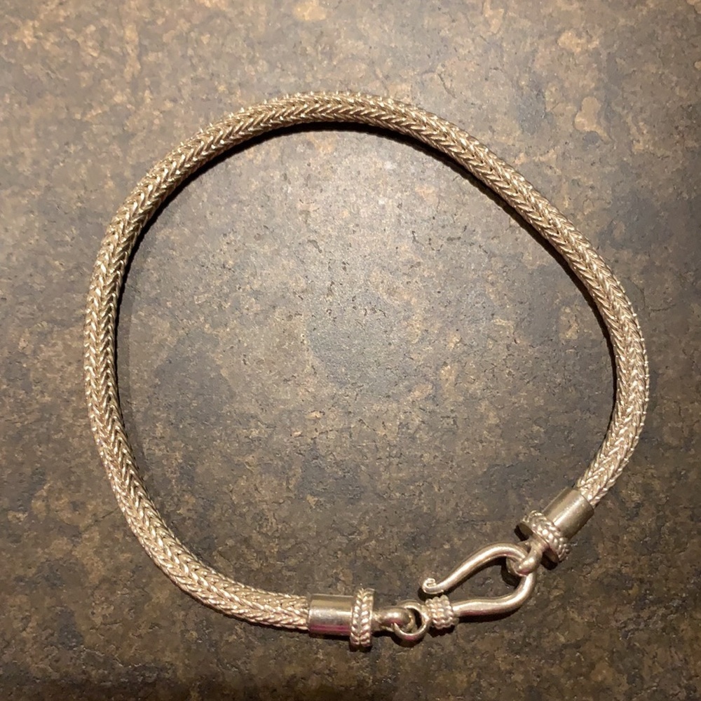 Classic 6 Strand Woven Sterling Silver Bracelet. NWOT